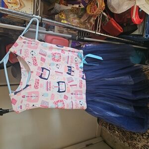 Pink and Blue Tulle Dress